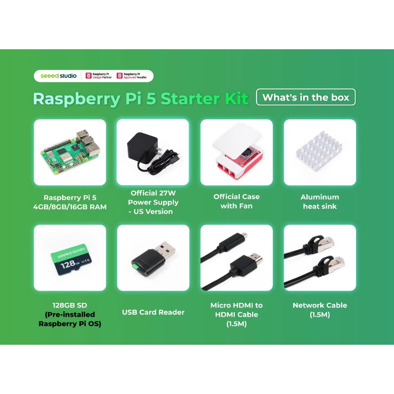 5 Starterkit – 4 GB/8 GB/16 GB - Raspberry Pi 5 8Gb recensie en prijs