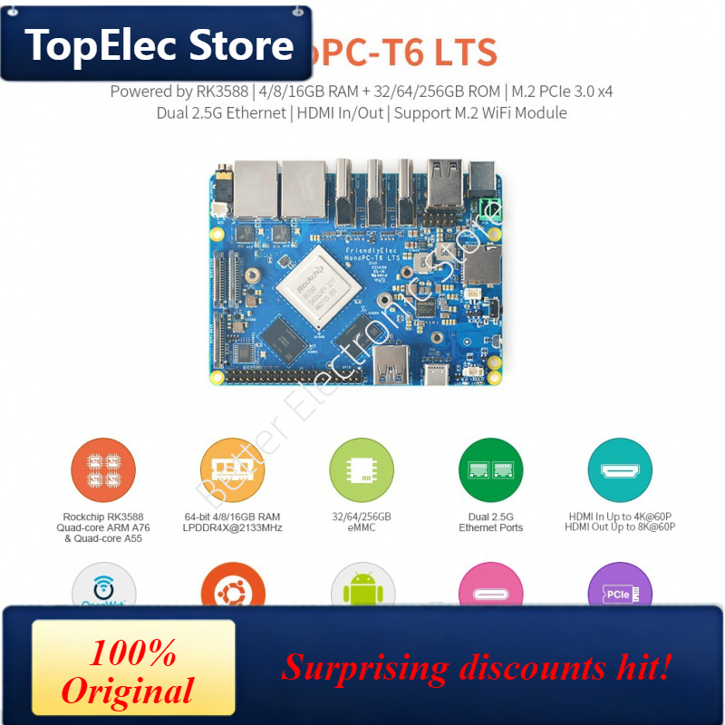 TopElec NanoPC-T6 LTS ontwikke - Nanopc T6 16Gb recensie en prijs