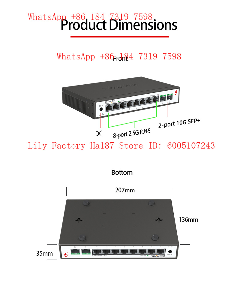 XikeStor 8*2.5G RJ45 2*10G SFP - Sfp+ 10G Managed Switch 8 Port recensie en prijs